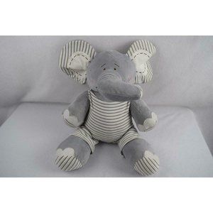 Applesauce 18" Grey Elephant Plush w/ Jumper